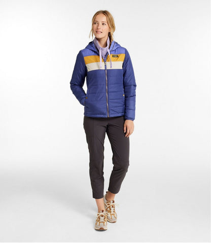 L.L.Bean | Women's Mountain Classic Puffer Hooded Jacket, Colorblock