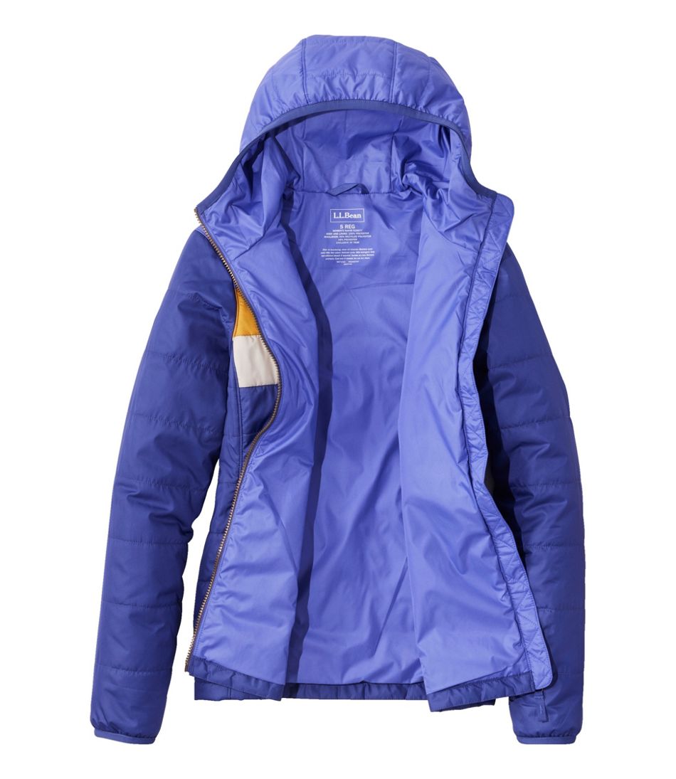 L.L.Bean | Women's Mountain Classic Puffer Hooded Jacket, Colorblock