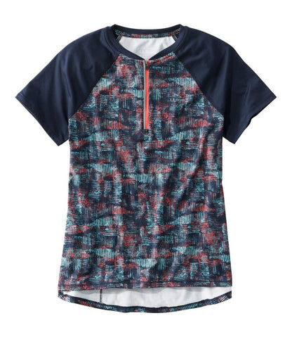 L.L.Bean | Women's Comfort Cycling Jersey Print Short-Sleeve