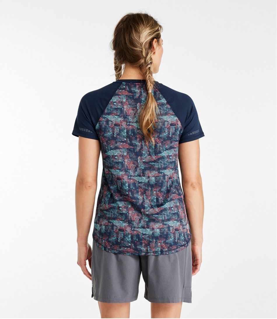 L.L.Bean | Women's Comfort Cycling Jersey Print Short-Sleeve