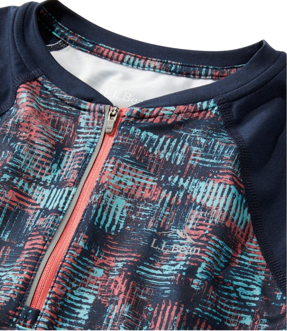 L.L.Bean | Women's Comfort Cycling Jersey Print Short-Sleeve