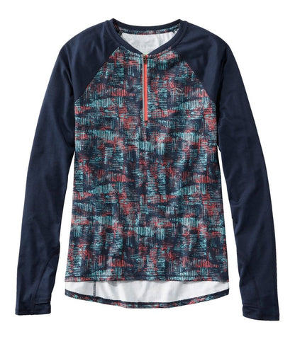 L.L.Bean | Women's Comfort Cycling Jersey, Long-Sleeve Print