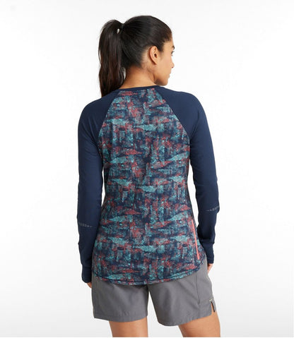 L.L.Bean | Women's Comfort Cycling Jersey, Long-Sleeve Print