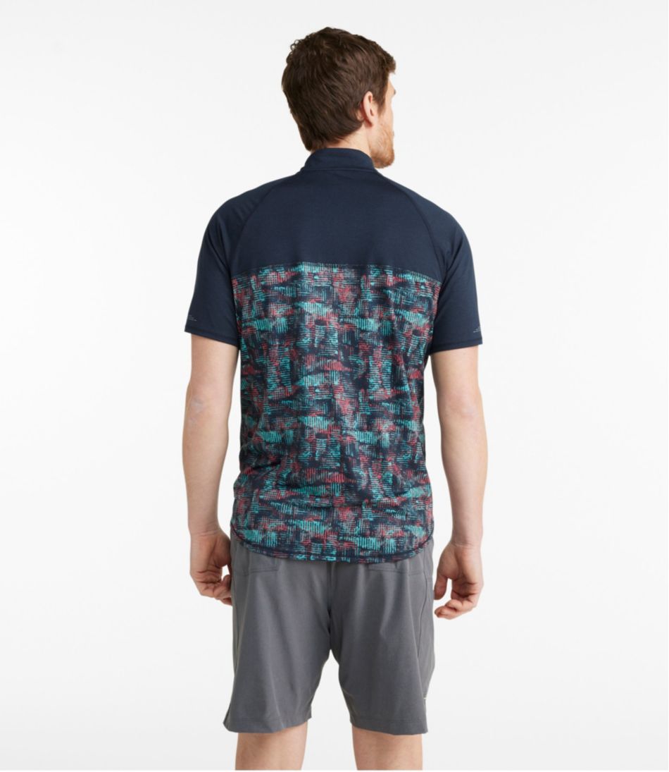 L.L.Bean | Men's Comfort Cycling Jersey, Short-Sleeve Print