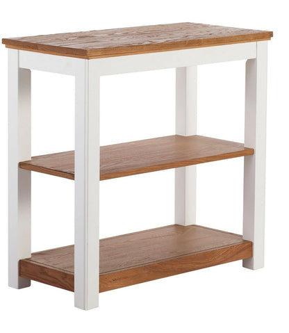 L.L.Bean | Painted Farmhouse Two-Shelf Console, Wood Top