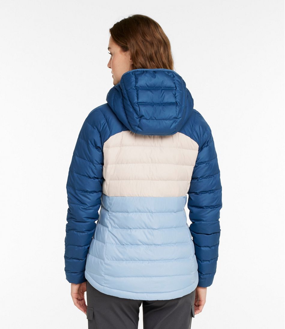 L.L.Bean | Women's Bean's Down Hooded Jacket, Colorblock
