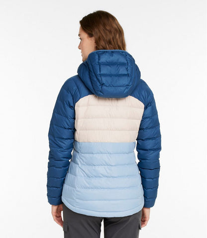 L.L.Bean | Women's Bean's Down Hooded Jacket, Colorblock