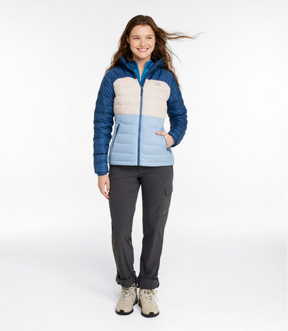 L.L.Bean | Women's Bean's Down Hooded Jacket, Colorblock