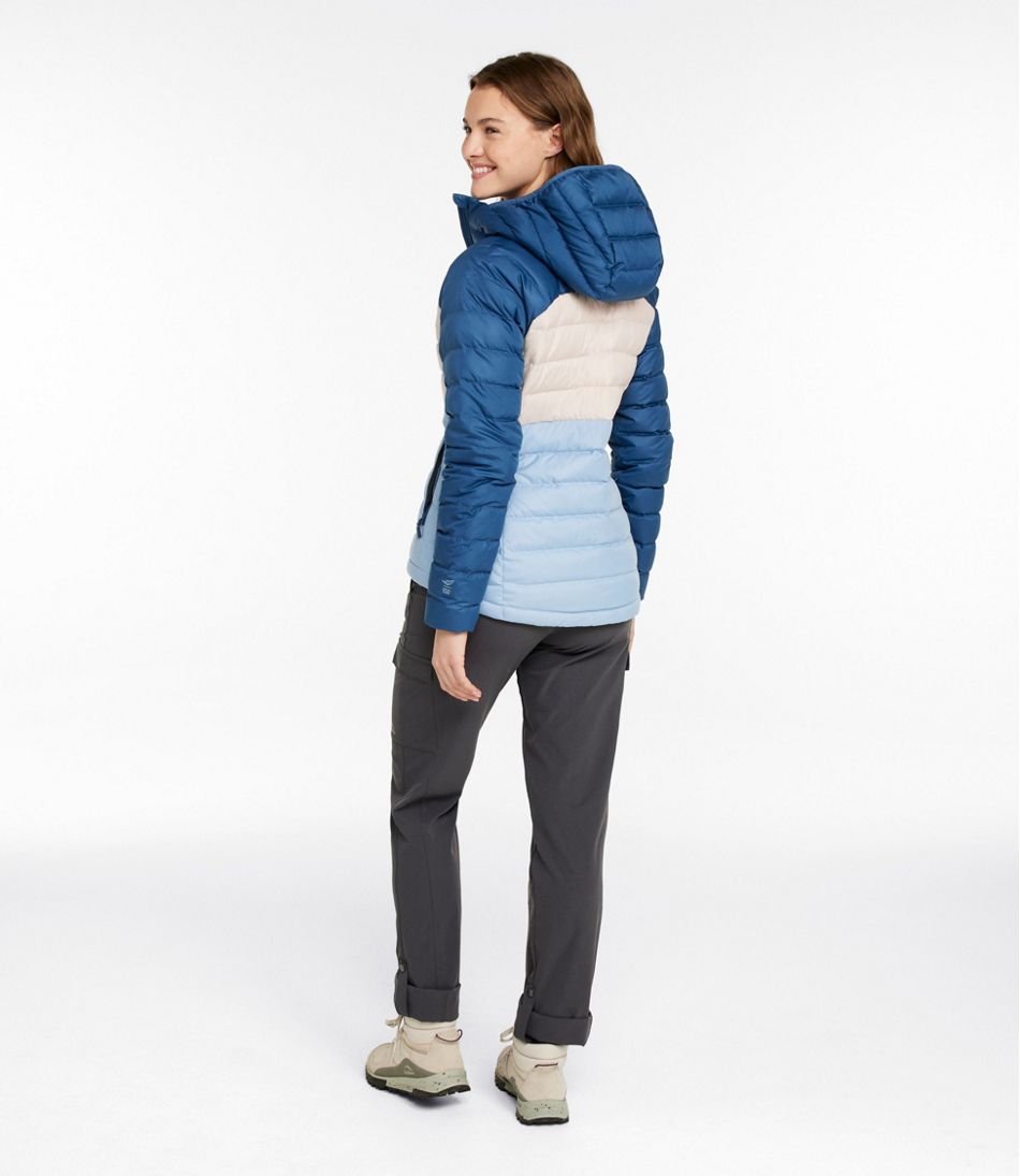 L.L.Bean | Women's Bean's Down Hooded Jacket, Colorblock