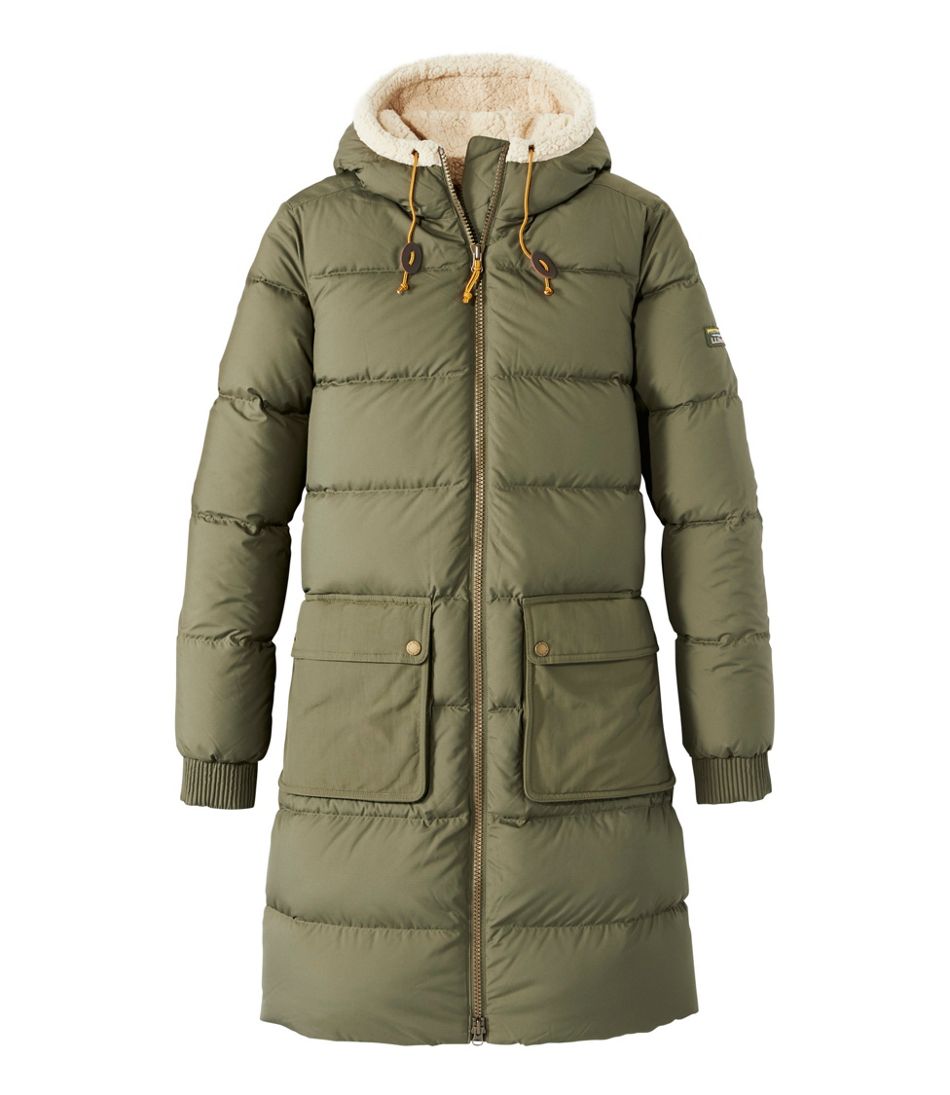 L.L.Bean | Women's Mountain Classic Down Coat, Sherpa-Lined