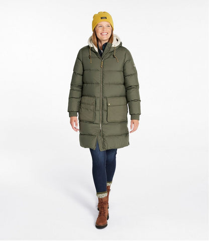 L.L.Bean | Women's Mountain Classic Down Coat, Sherpa-Lined