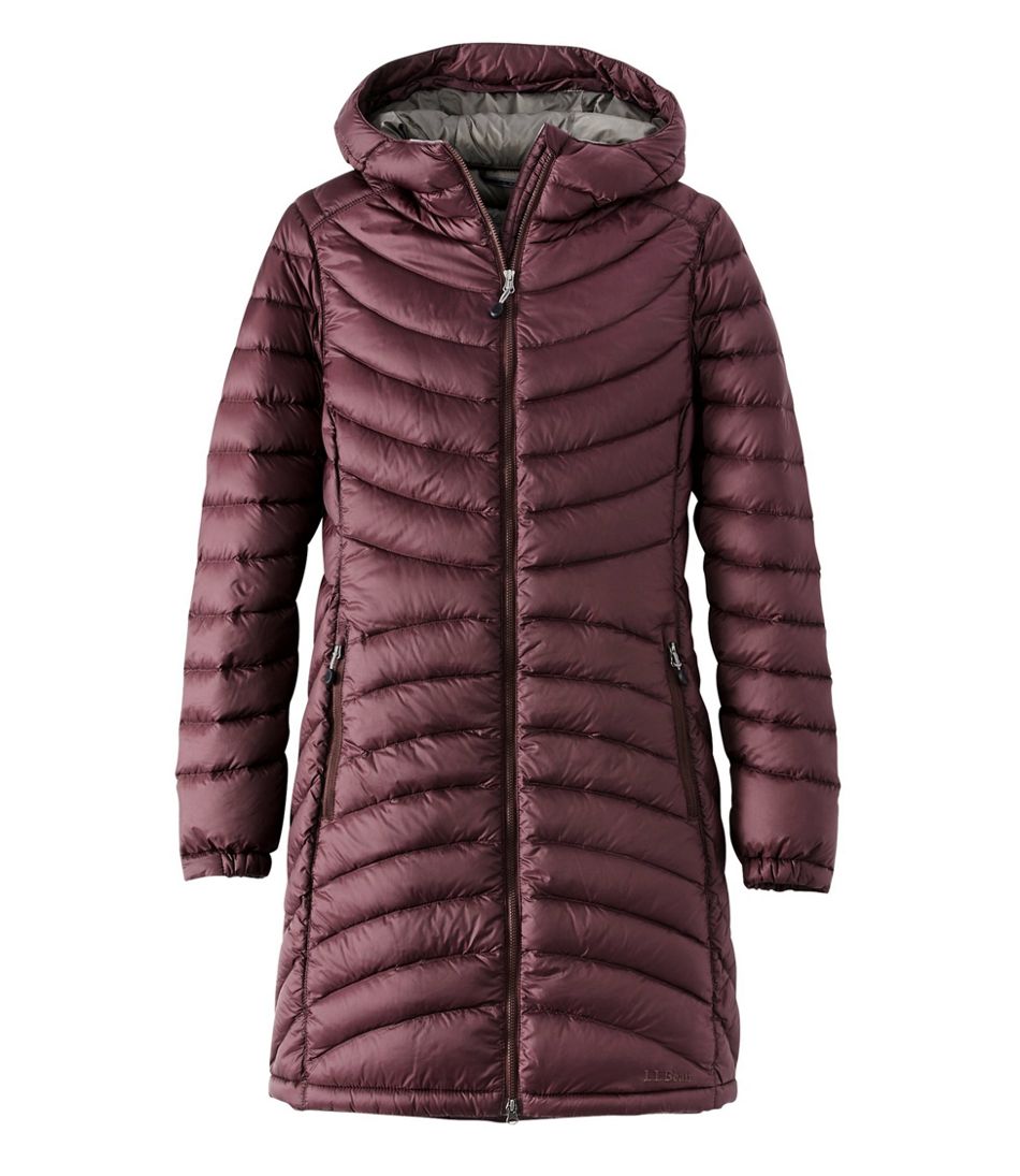 L.L.Bean | Women's Ultralight 850 Down Hooded Coat, Three-Quarter Length