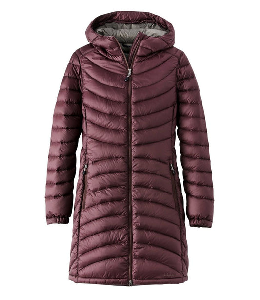 L.L.Bean | Women's Ultralight 850 Down Hooded Coat, Three-Quarter Length