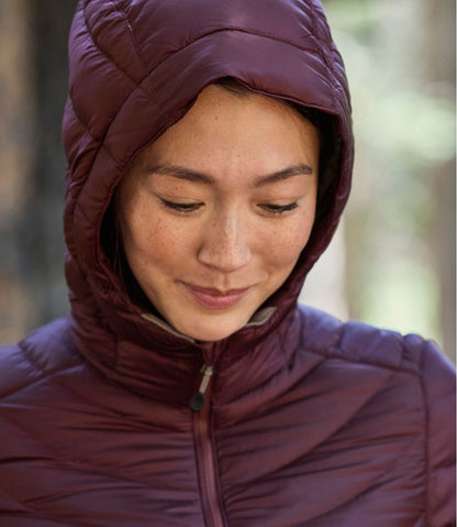 L.L.Bean | Women's Ultralight 850 Down Hooded Coat, Three-Quarter Length