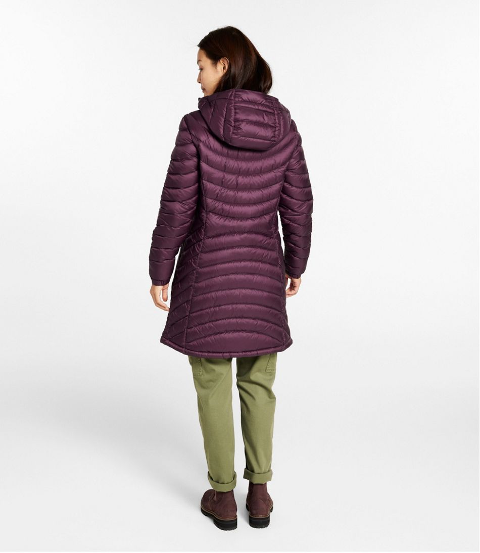 L.L.Bean | Women's Ultralight 850 Down Hooded Coat, Three-Quarter Length