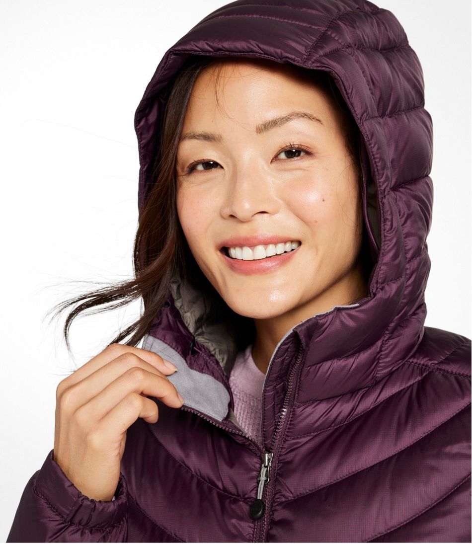 L.L.Bean | Women's Ultralight 850 Down Hooded Coat, Three-Quarter Length