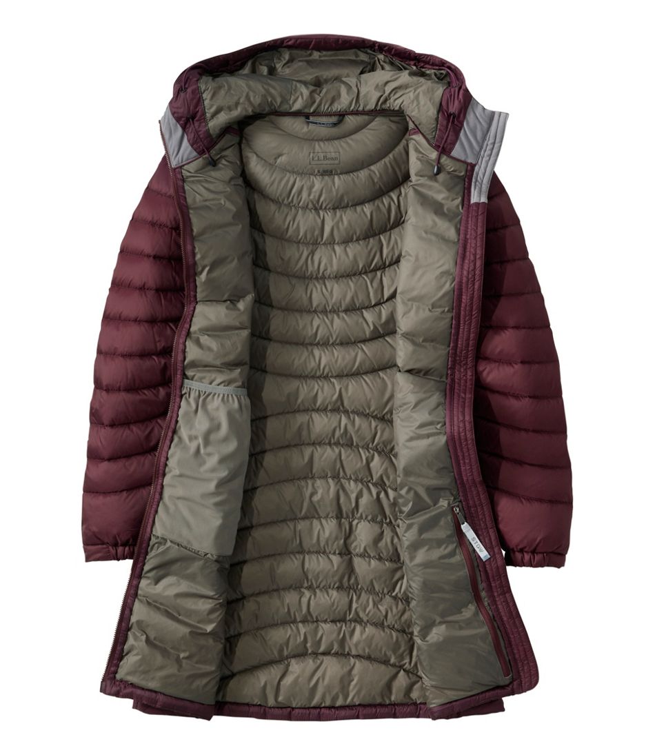 L.L.Bean | Women's Ultralight 850 Down Hooded Coat, Three-Quarter Length